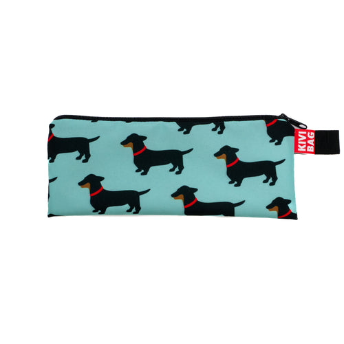 Zipper Bag Small (Dachshund Blue)