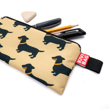 Zipper Bag Small (Dachshund Black)