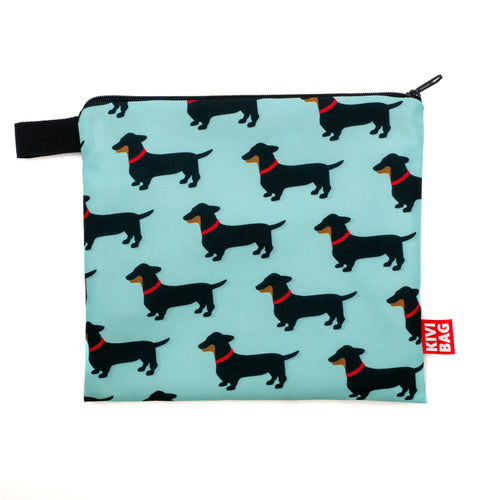 Zipper Bag (Dachshund Blue)