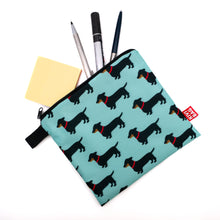 Zipper Bag (Dachshund Blue)