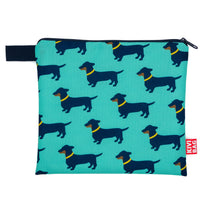 Zipper Bag (Dachschund Turquoise)