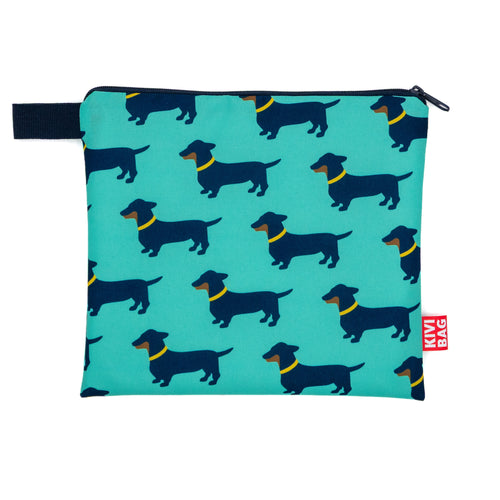 Zipper Bag (Dachschund Turquoise)
