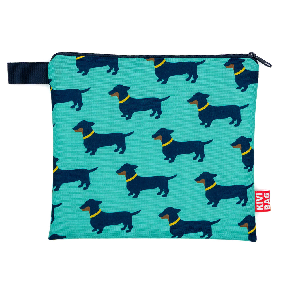 Zipper Bag (Dachschund Turquoise)