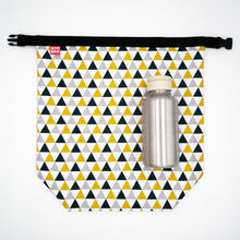 Lunch Bag Large (Triangle-grey-yellow)